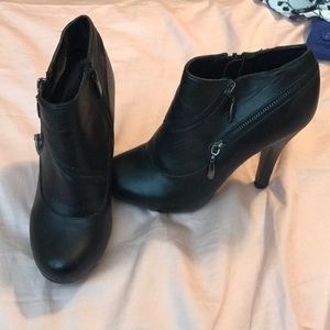 Black high heel booties